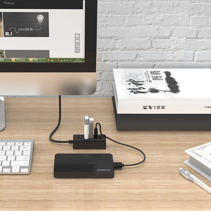 ORICO - Orico Hubb 4xUSB-A 2.0 30cm - Svart