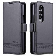 AZNS - AZNS Samsung Galaxy Z Fold4 Pl&aring;nboksfodral Konstl&auml;der - Svart