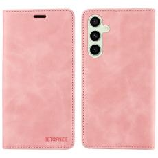 BETOPNICE - BETOPNICE 003 Samsung Galaxy S24 FE Pl&aring;nboksfodral Konstl&auml;der - Rosa