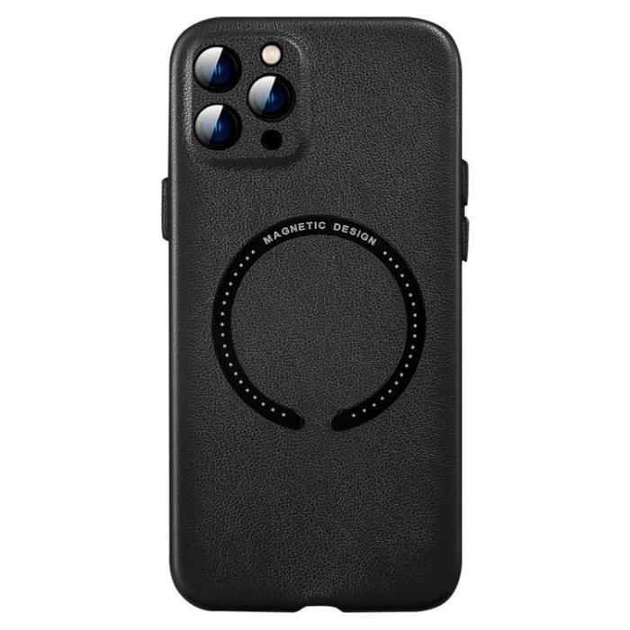 UTGATT1 - BOOM iPhone 11 Pro Max Läderskal Magsafe - Svart