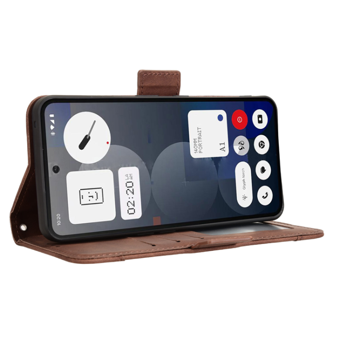 A-One Brand - Nothing Phone (3a) Pro Plånboksfodral Magnetisk Closure - Brun