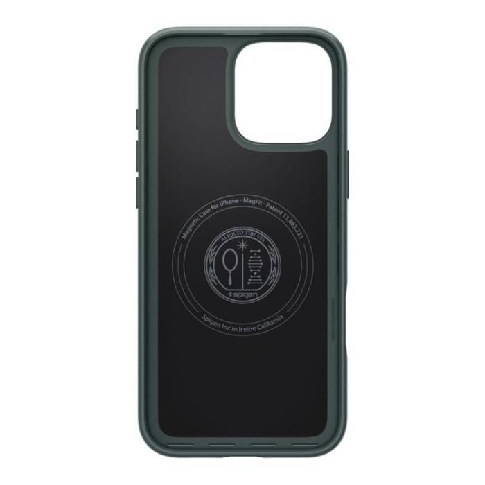 Spigen - Spigen iPhone 16 Pro Mobilskal MagSafe Thin Fit - Abyss Grön