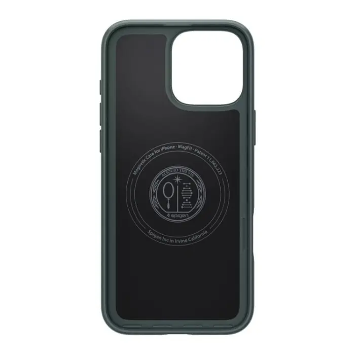 Spigen - Spigen iPhone 16 Pro Mobilskal MagSafe Thin Fit - Abyss Grön