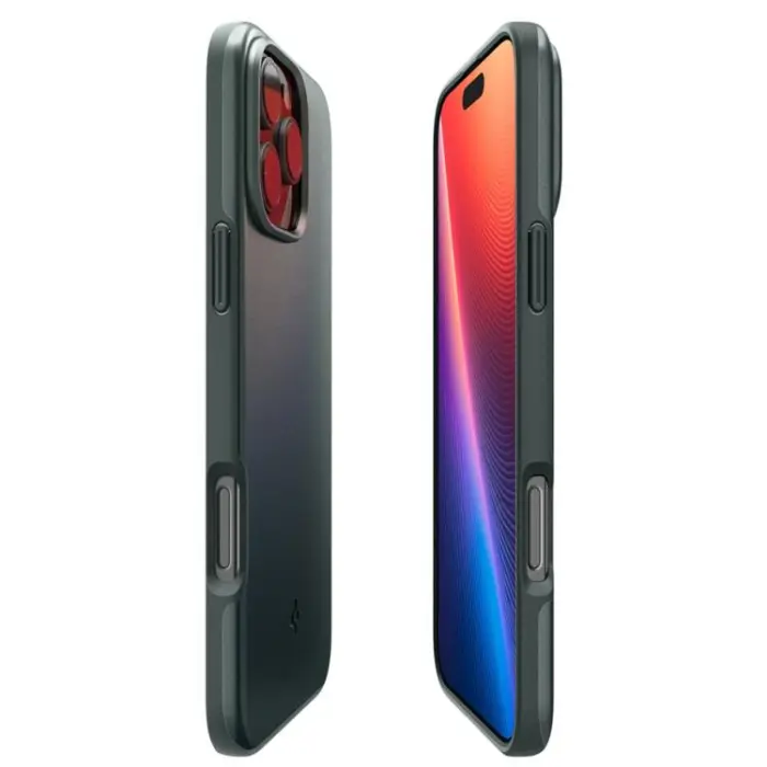 Spigen - Spigen iPhone 16 Pro Mobilskal MagSafe Thin Fit - Abyss Grön