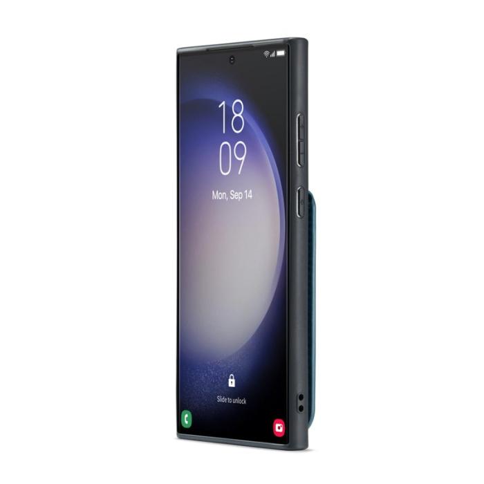 FIERRE SHANN - FIERRE SHANN för Samsung Galaxy S24 Ultra Fodral KonstLäder - Blå