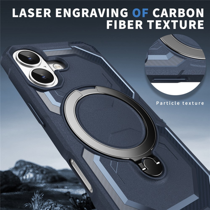 A-One Brand - iPhone 17 Mobilskal MagSafe Kickstand TPU + PC - Blå