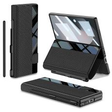 GKK - GKK Samsung Galaxy Z Fold6 5G Fodral PC+PU - Kolfiber - Svart