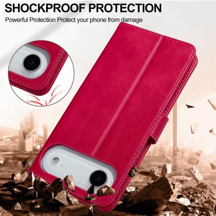 LC.imeeke - LC.IMEEKE iPhone Air Plånboksfodral Konstläder - Rosa