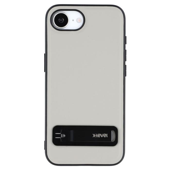 X-Level - X-LEVEL Mobilskal till iPhone 16e Läderbelagd PC TPU Grå
