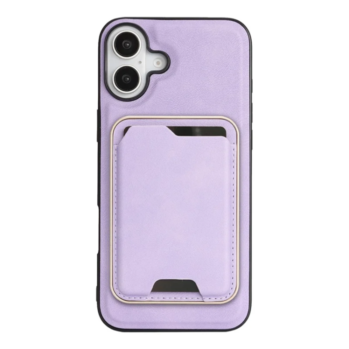 A-One Brand - iPhone 17 Mobilskal Magsafe korthållare - Lila