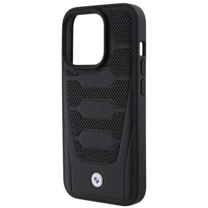 BMW - BMW iPhone 15 Pro Max Mobilskal Läder Seats Pattern - Svart