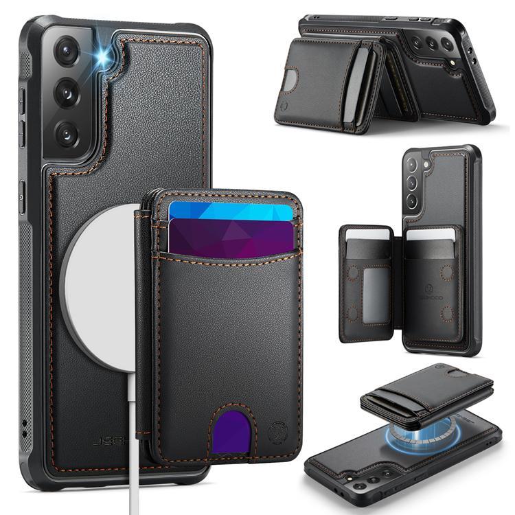 JEEHOOD Samsung Galaxy S21+ 5G Fodral KonstLäder - Svart | 2353 | AlltMobil