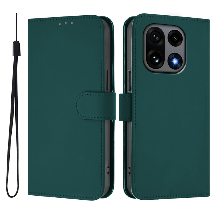 OnePlus 15 5G Plånboksfodral Solid Färg Konstläder (Mörkgrön) | 2353 | AlltMobil