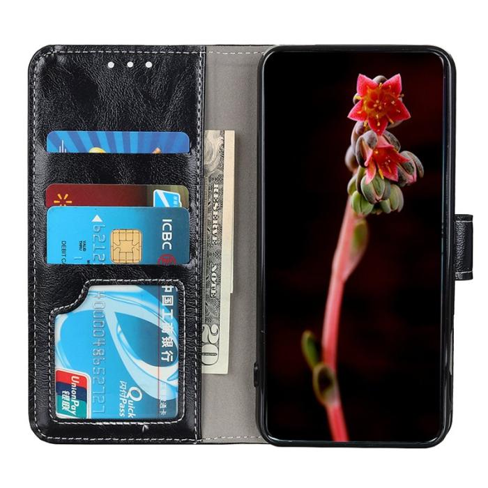 OEM - Samsung Galaxy S26 Ultra Fodral Äkta Läder Crazy Horse - Svart