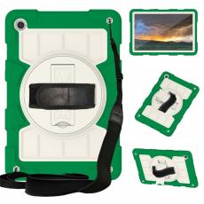 A-One Brand - Galaxy Tab A9 Plus Skal Rotating Handrem Med Axelrem - Grön