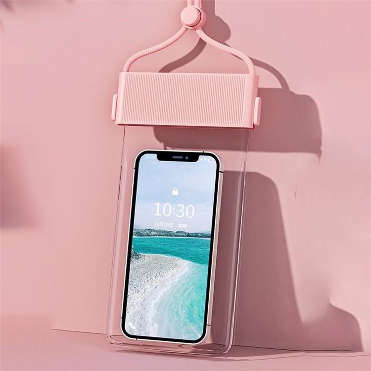 Vattentätt Universalt Mobilfodral IPX8 TPU Stripes - Rosa (Rosa) | 2353 | AlltMobil