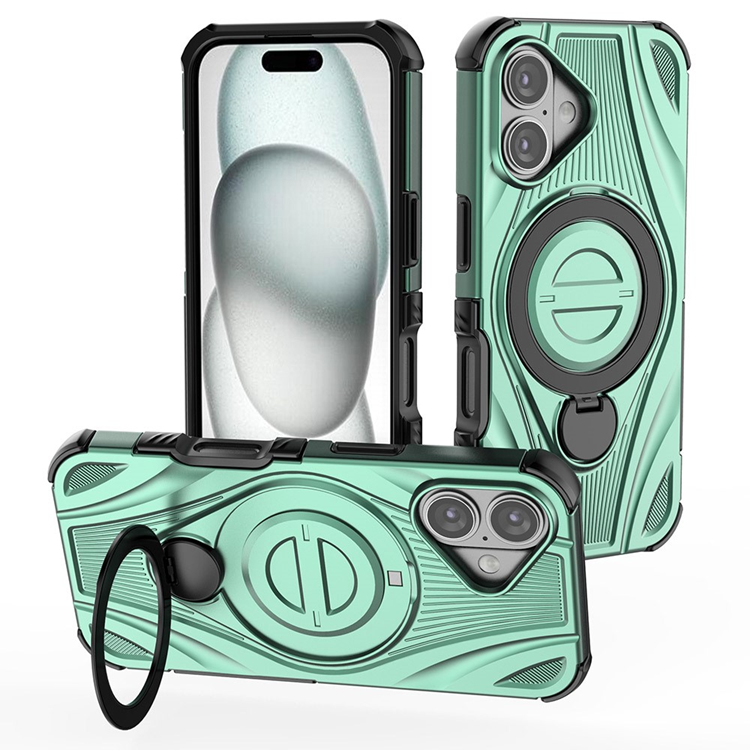 iPhone 16 Mobilskal MagSafe Magnetic Kickstand - Grön | 2353 | AlltMobil