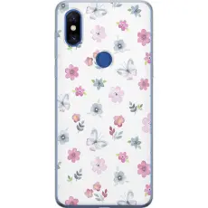 Gustaf - Mobilskal till Xiaomi Mi Mix 3 med Blommor och fj&auml;rillar