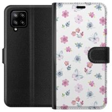 iSecrets - Plånboksfodral till Samsung Galaxy A42 5G med Blommor och fjärillar