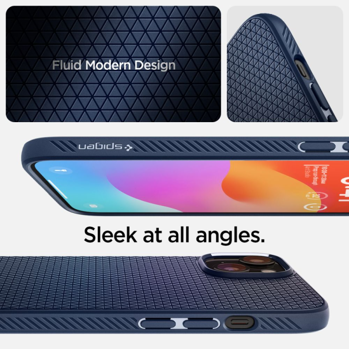 Spigen - Spigen iPhone 15 Plus Mobilskal Liquid Air - Marinblå