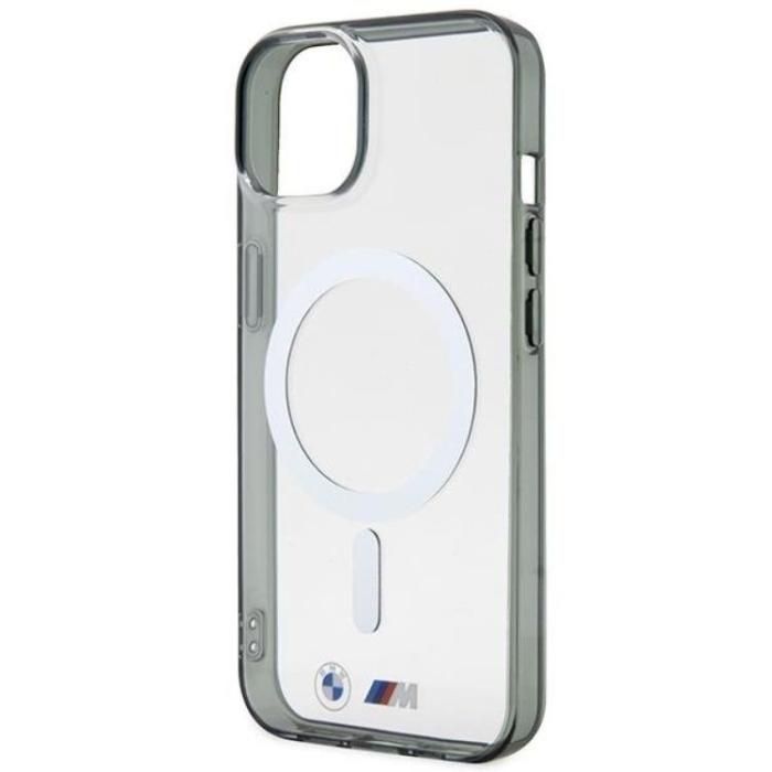 BMW - BMW iPhone 14 Mobilskal Magsafe Silver Ring - Transparent