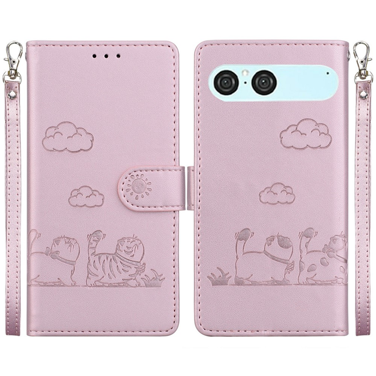 Sony Xperia 10 VII Plånboksfodral RFID Kitten Pattern - Rosa | 2353 | AlltMobil