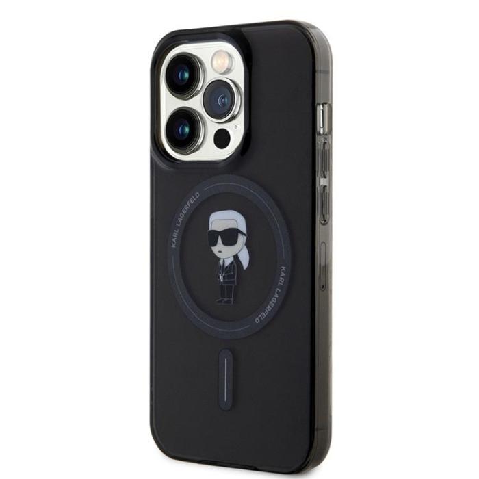 KARL LAGERFELD - Karl Lagerfeld iPhone 15 Pro Mobilskal Magsafe IML Ikonik - Svart