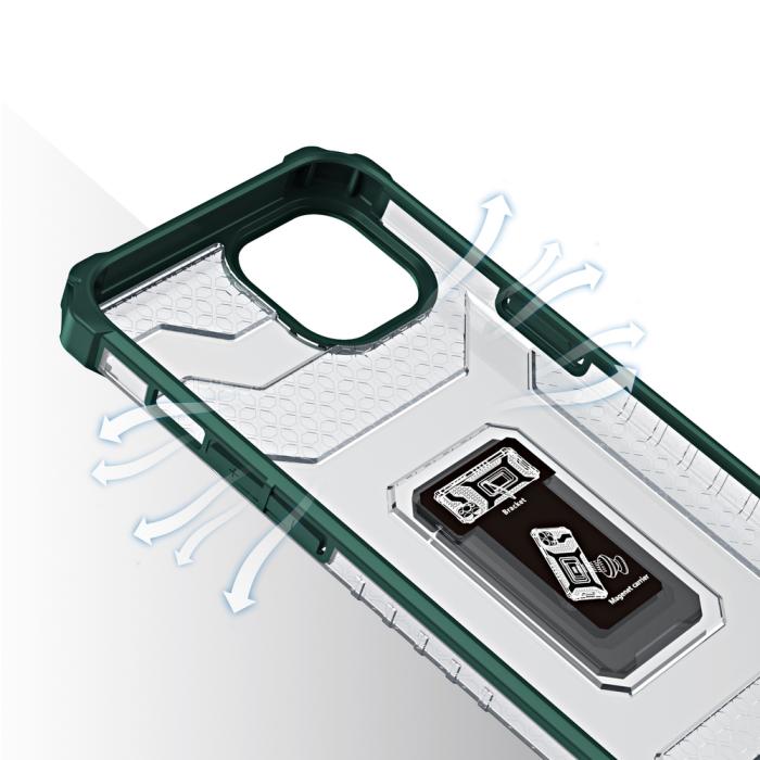 OEM - Crystal Ring Skal iPhone 13 - Grön