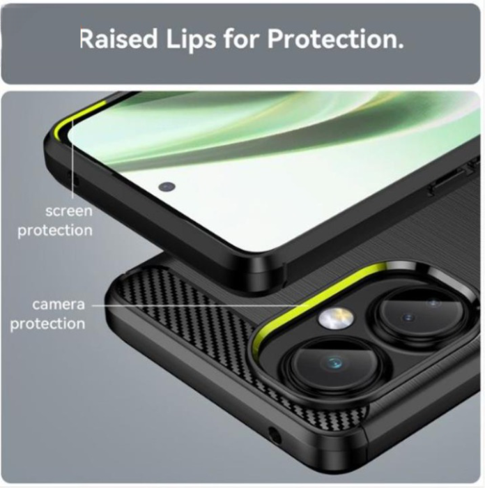 A-One Brand - OnePlus Nord CE 3 Lite Mobilskal Carbon Fiber - Svart