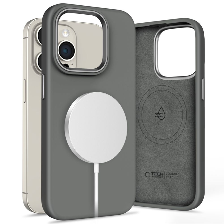 Tech-Protect iPhone 15 Pro Mobilskal Magsafe Silikon Pure - Clay | 2353 | AlltMobil