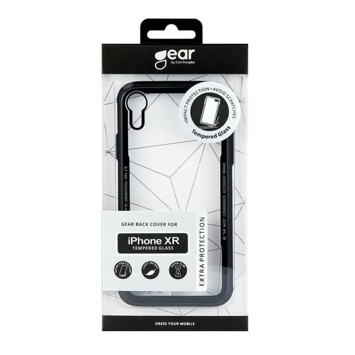 GEAR - GEAR Mobilskal med Tempererat Glas iPhone XR - Svart