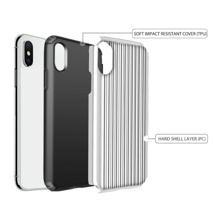 OEM - Hybrid Armor Skal till Apple iPhone X/Xs - Silver
