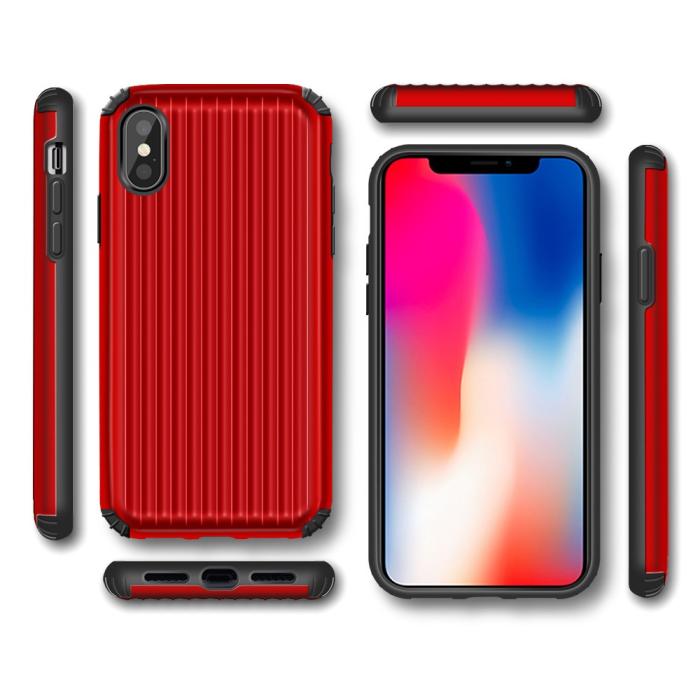 OEM - Hybrid Armor Skal till Apple iPhone X/Xs - Röd