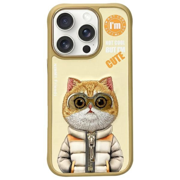 Nimmy iPhone 16 Pro Max Mobilskal Cool & Cute 2.0 Cat - Khaki | 2353 | AlltMobil
