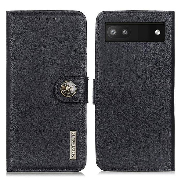 KHAZNEH - KHAZNEH Google Pixel 6a Plånboksfodral Magnetic Flip - Svart