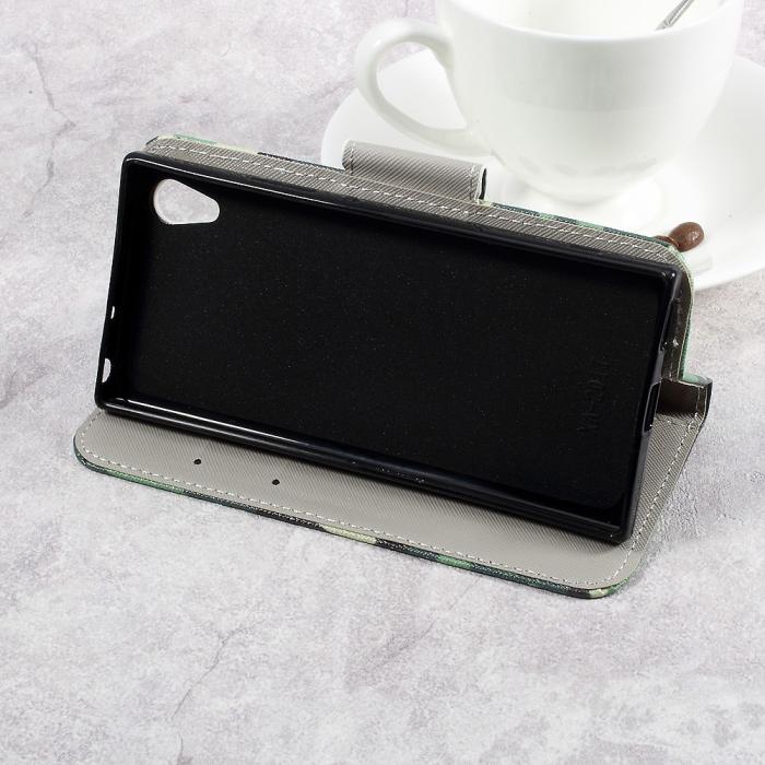 A-One Brand - Plånboksfodral till Sony Xperia XA1 - Kamouflage