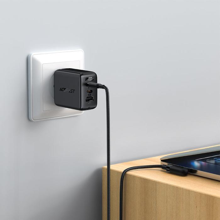 Acefast - Acefast Vinklad USB-C till USB-C kabel 100W 2m - Svart