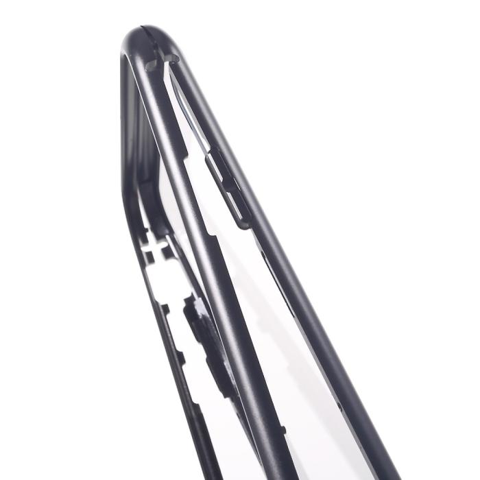 A-One Brand - Magnetisk Metal skal med Härdat Glas iPhone Xs Max - Svart