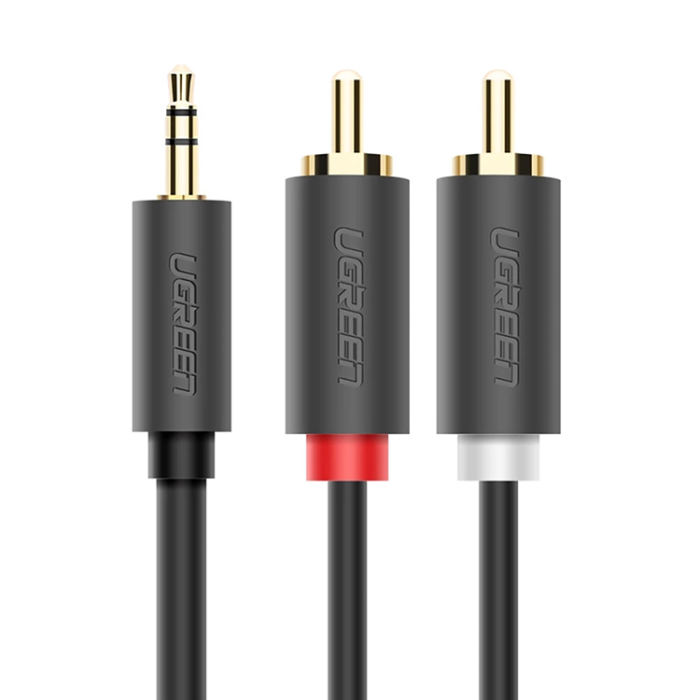 Ugreen - Ugreen Aux till 2xRCA 3m Kabel 3.5 mm mini jack - Grå