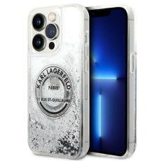 KARL LAGERFELD - Karl Lagerfeld iPhone 14 Pro Skal Liquid Glitter RSG - Silver