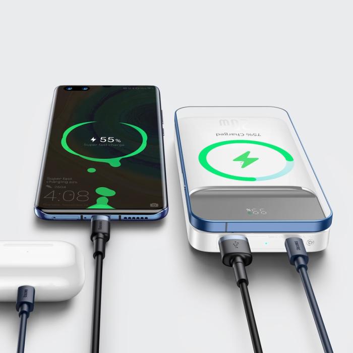 BASEUS - BASEUS Magnetic Magsafe Trådlös Powerbank 20W 10000mAh - Vit