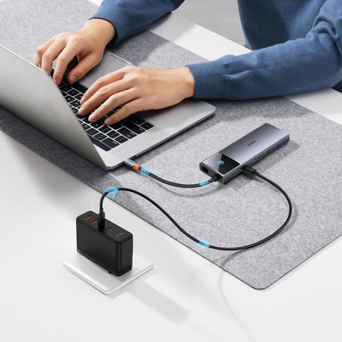 BASEUS - Baseus 11in1 HUB USB-C Till USB-C / 3x USB-A - Grå