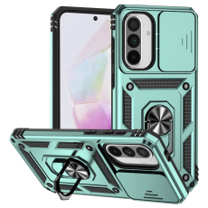 A-One Brand - Galaxy A36/A56 Mobilskal Kickstand PC + TPU - Svartgrön
