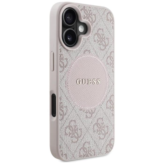 Guess - Guess iPhone 16 Mobilskal MagSafe 4G Circle - Rosa