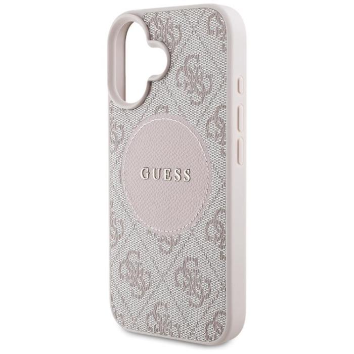 Guess - Guess iPhone 16 Mobilskal MagSafe 4G Circle - Rosa