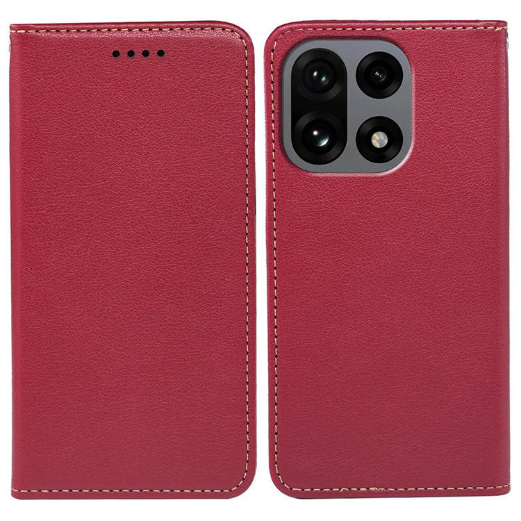 OnePlus 15 Plånboksfodral RFID Blocking Closure Läder (Röd) | 2353 | AlltMobil