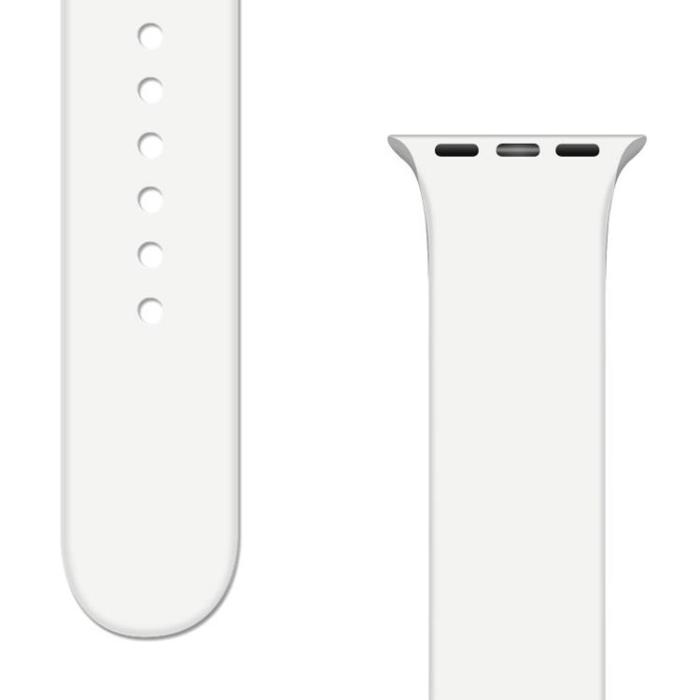 OEM - Apple Watch 2/3/4/5/6/7/SE (45/44/42mm) Armband Silicon APS - Vit