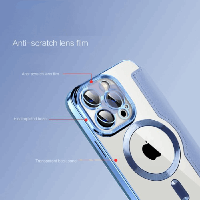 A-One Brand - iPhone 12 Pro Magsafe Plånboksfodral RFID Flip - Lila