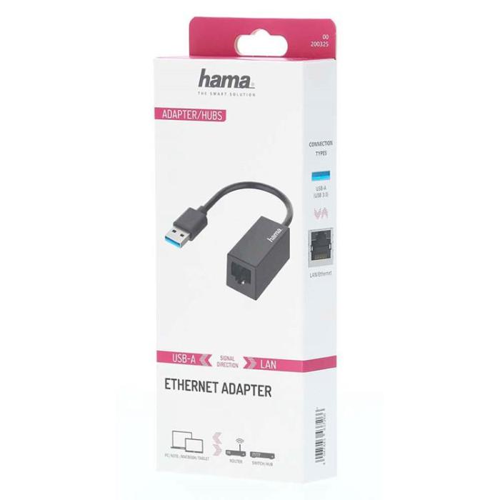 Hama - HAMA Adapter Nätverk USB 3.0 USB - LAN/Ethernet 10/100/1000