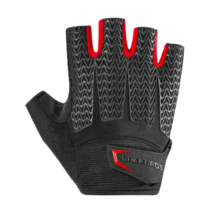 Rockbros - Rockbros Cykel Handskar Med Gel Inserts S169BR L - Svart/Röd